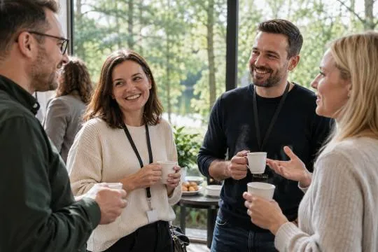 W jaki sposób baza szkoleniowa tworzy warunki do nieformalnych rozmów między pracownikami?